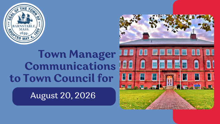 Thumbnail image for Town Manager Communications to Town Council 08-20-2026