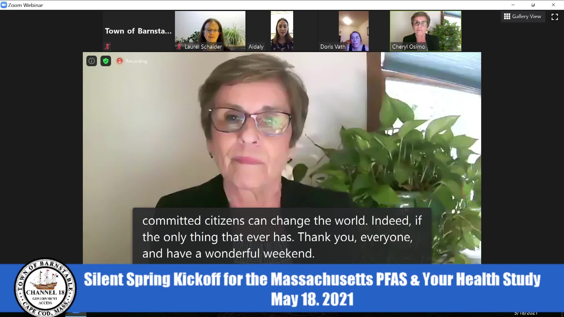 Thumbnail image for Silent Spring Kickoff for the Massachusetts PFAS & Your Health Study 05-18-2021