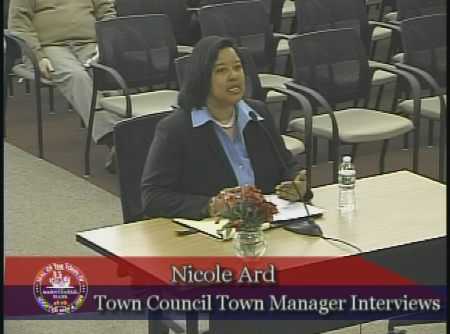 Thumbnail image for Town Council Town Manager Interview - Nicole Ard